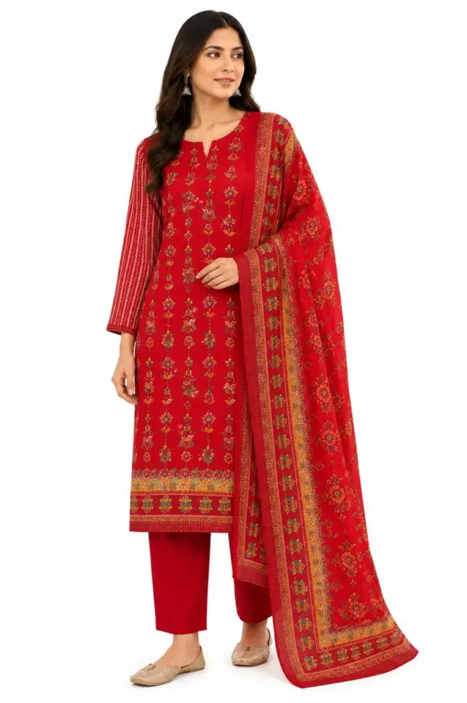 Jam Cotton Unstitched Suit