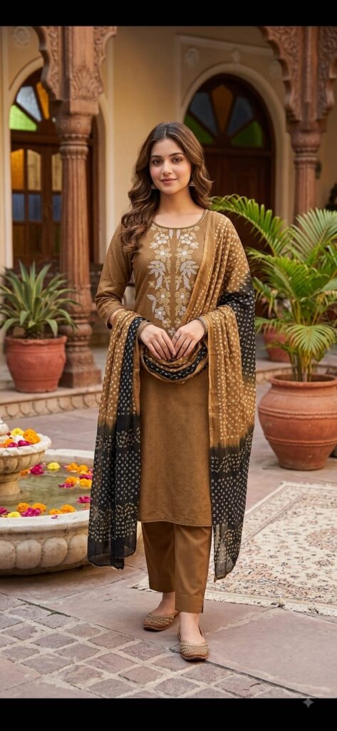 Glace Cotton Suit